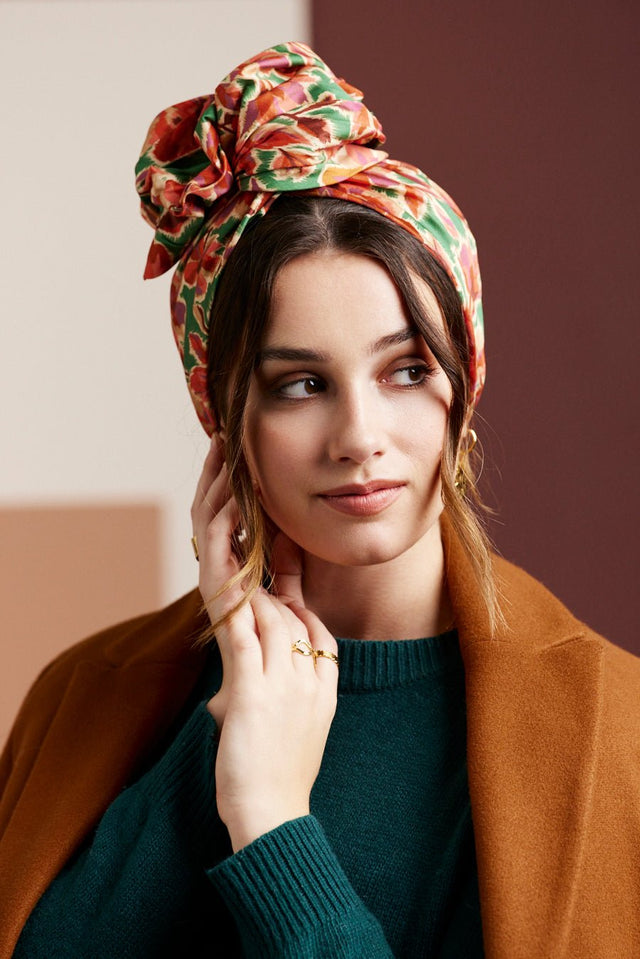 Turbans femme fil métal - AFRICAINE DAHLIA - Indira de paris
