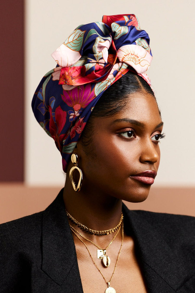 Turbans femme fil métal - AFRICAINE HORTENSIA - Indira de paris