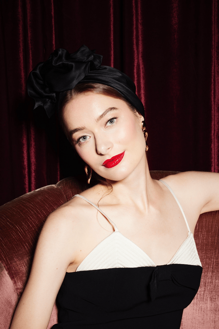 Turbans femme fil métal - AFRICAINE SOIE - NOIR - Indira de paris