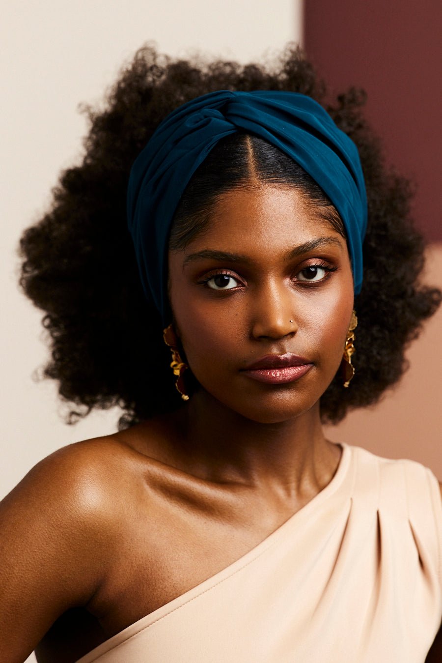 Bandeau cheveux femme - BANDEAU - Californienne BLEU PERSAN - Indira de paris