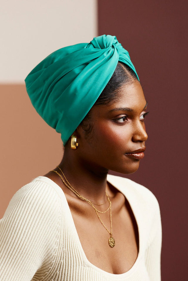 Turbans femme modulable - CUBAINE AQUA - Indira de paris