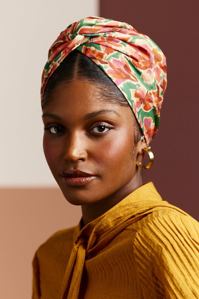 Turbans femme modulable - CUBAINE DAHLIA - Indira de paris
