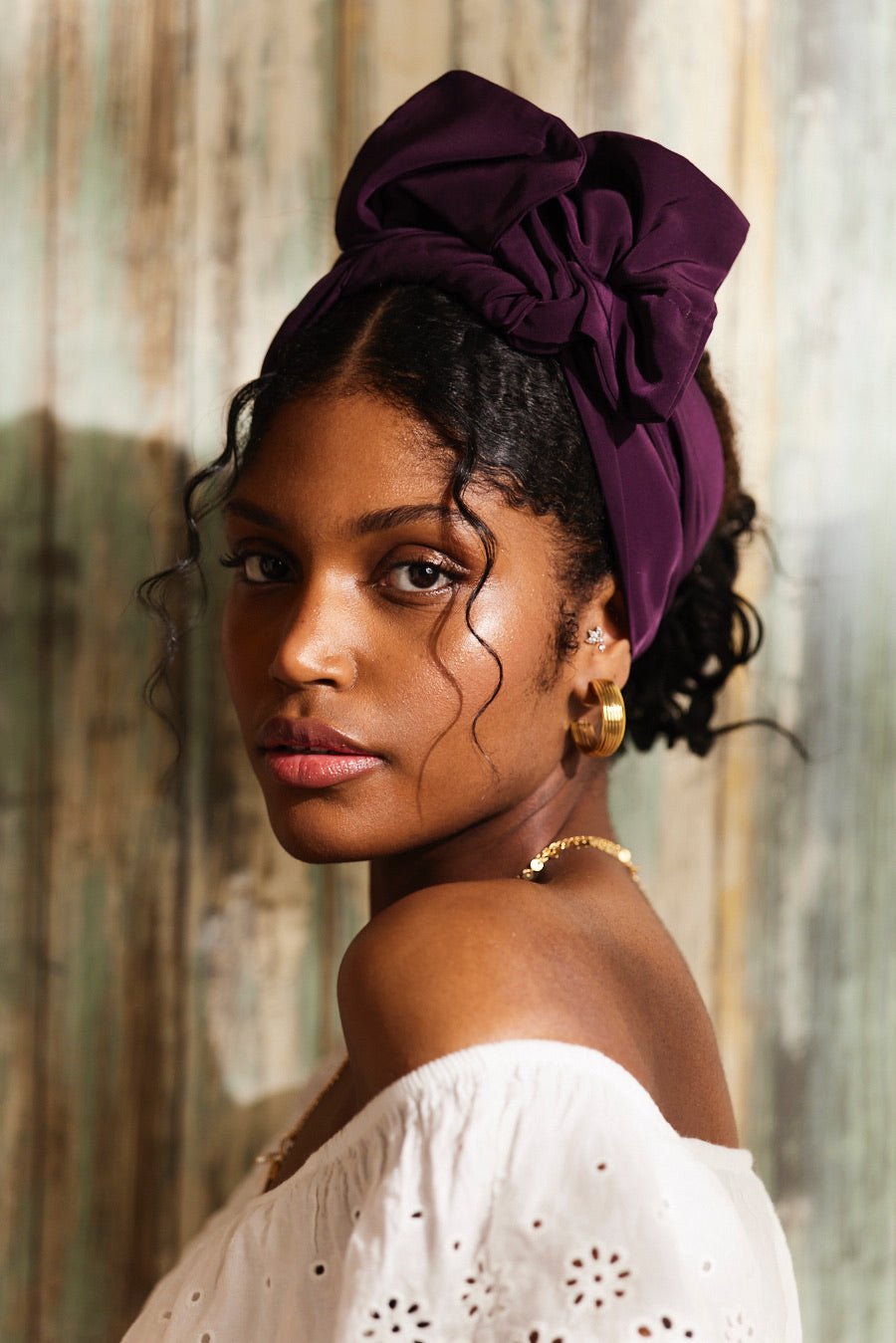 Bandeau cheveux femme fil métal - HEADBAND FLEXIBLE - Flexband Prune - Indira de paris