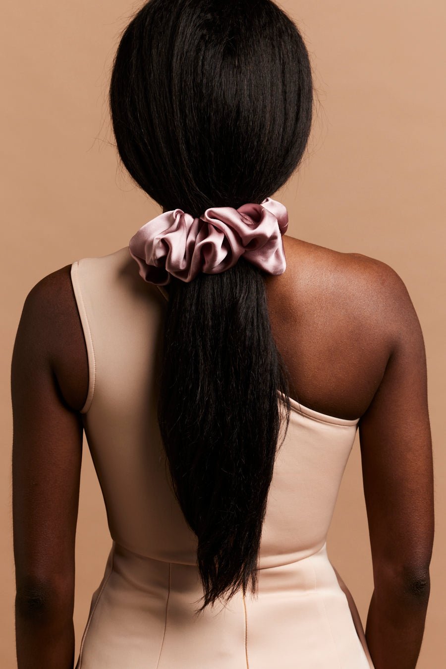 Chouchou - MAXI CHOUCHOU SOIE - MAUVE - Indira de paris