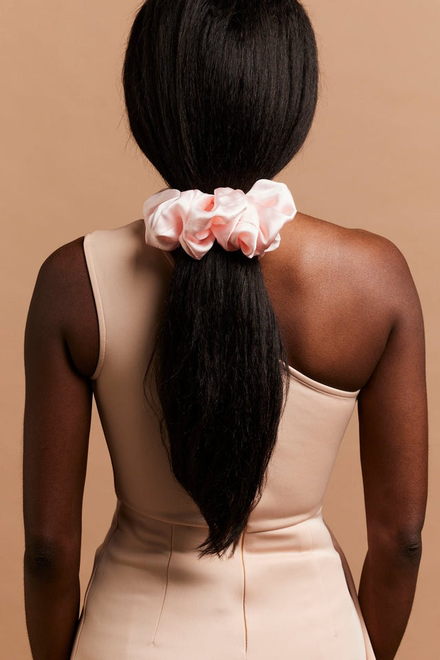 Chouchou - MAXI CHOUCHOU SOIE - ROSE TENDRE - Indira de paris