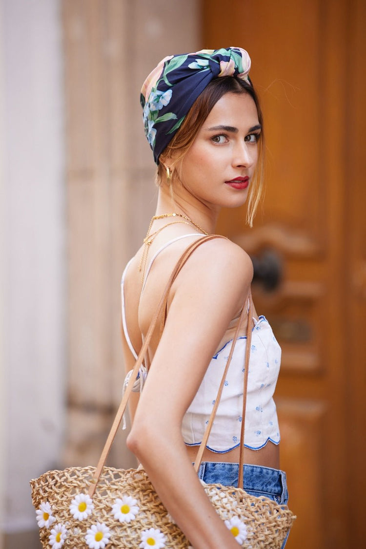 Foulard cheveux femme - PARISIENNE ADELAIDE - Indira de paris