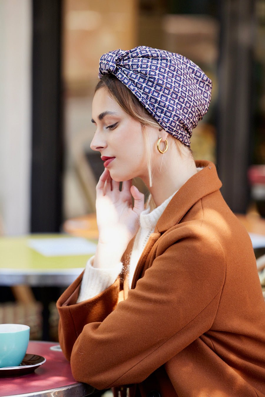 Foulard cheveux femme - PARISIENNE AUGUSTINE - Indira de paris