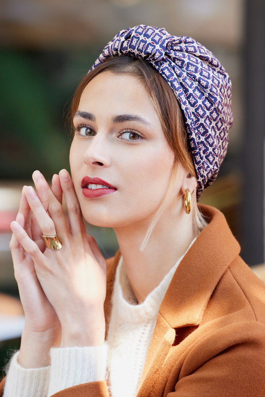 Foulard cheveux femme - PARISIENNE AUGUSTINE - Indira de paris