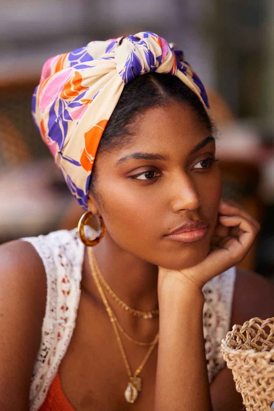 Foulard cheveux femme - PARISIENNE LANA - Indira de paris