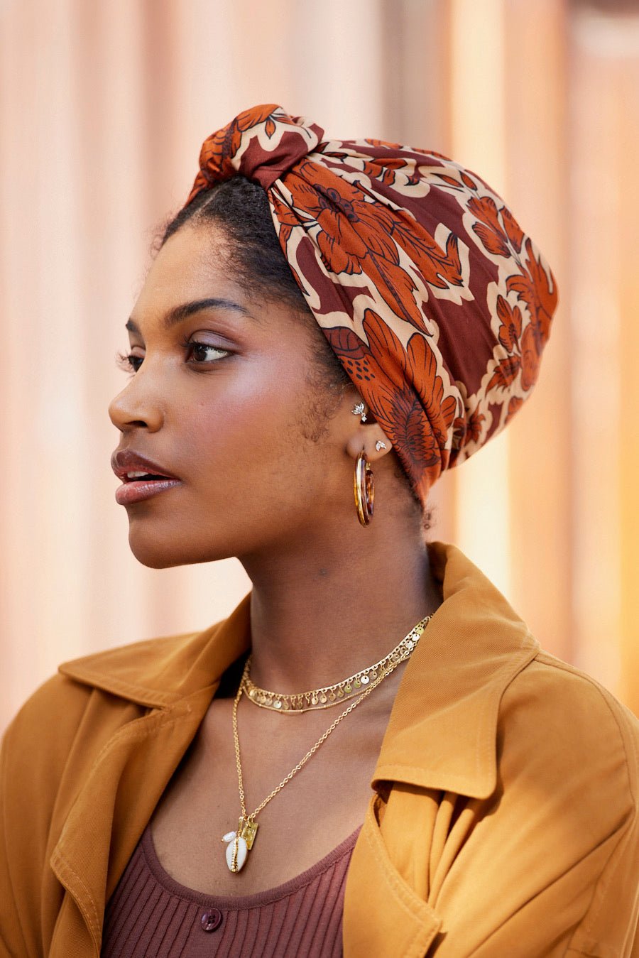 Foulard cheveux femme - PARISIENNE ROKIA - Indira de paris