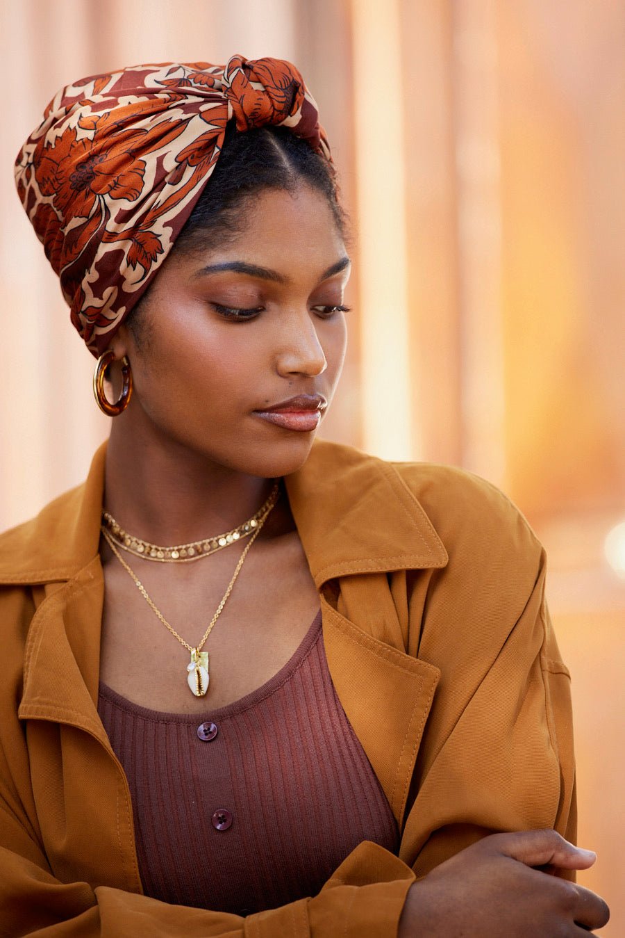 Foulard cheveux femme - PARISIENNE ROKIA - Indira de paris