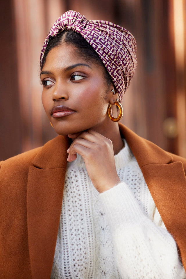 Foulard cheveux femme - PARISIENNE SIXTINE - Indira de paris