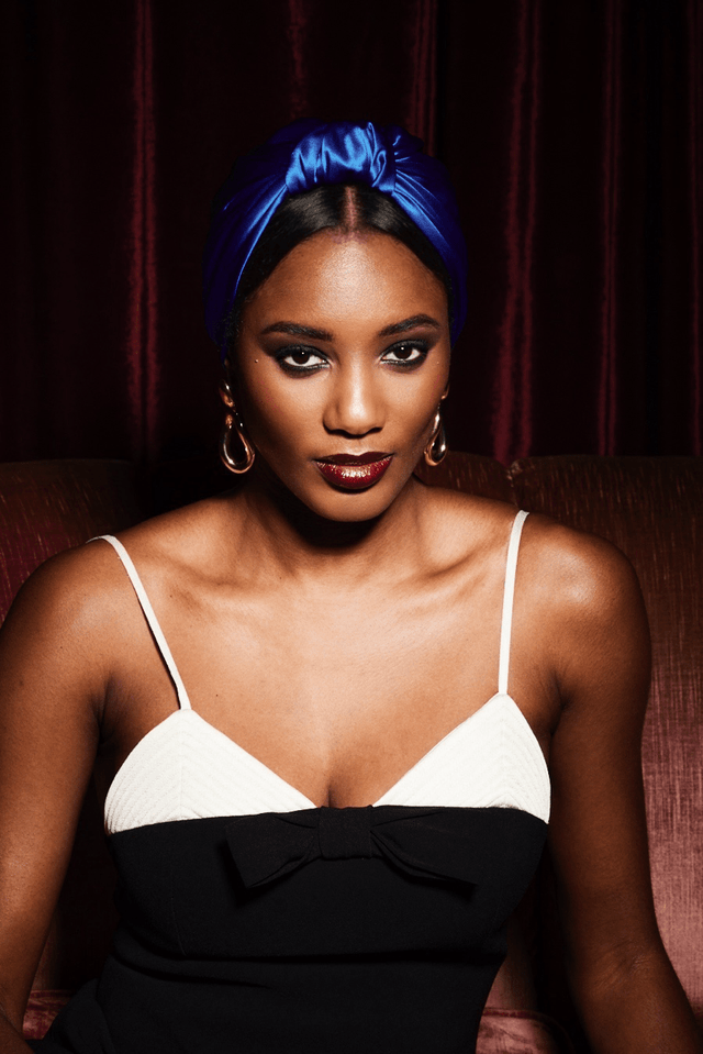 Foulard cheveux femme - PARISIENNE SOIE - BLEU ELECTRIQUE - Indira de paris