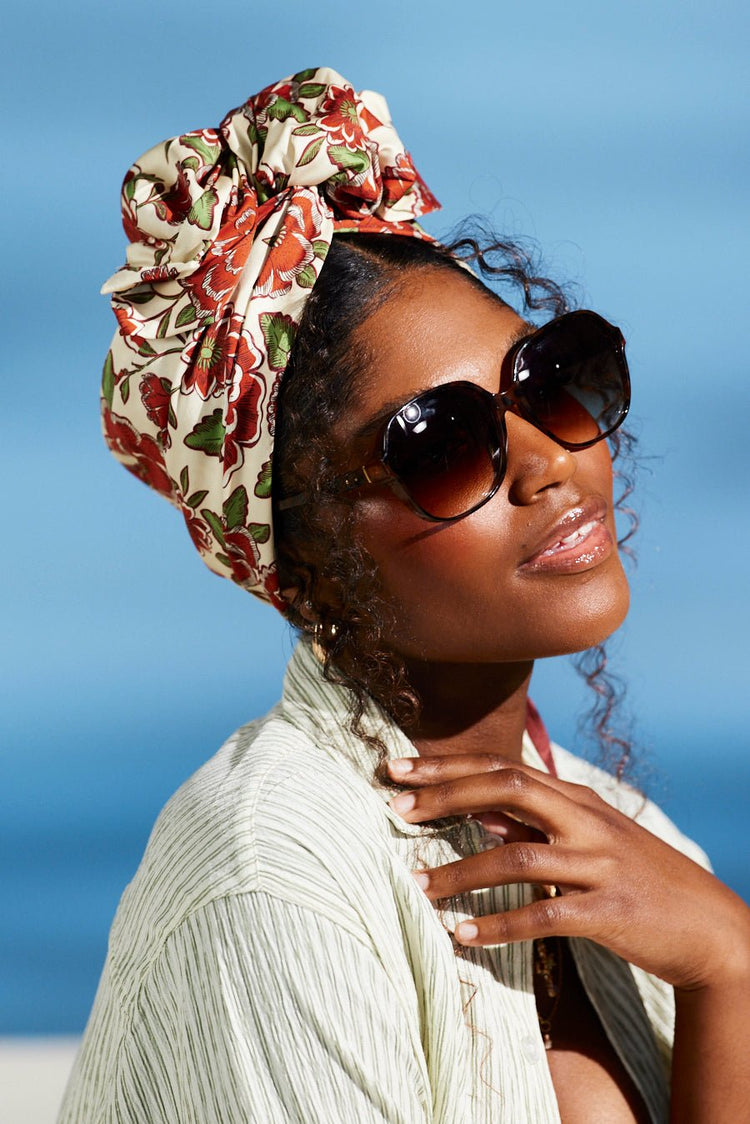 Turbans femme fil métal-TURBAN AFRICAINE MANON- Indira de paris