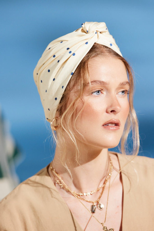 Turbans femme modulable-TURBAN CUBAINE LOUISE- Indira de paris