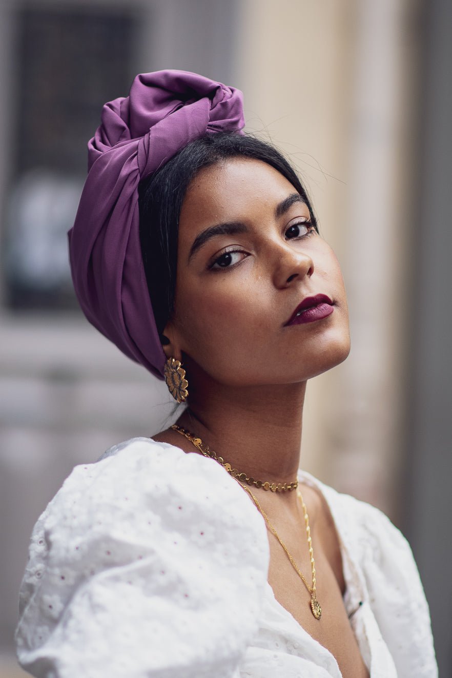 Turbans complets flexibles-Africaine LILAS- Indira de paris