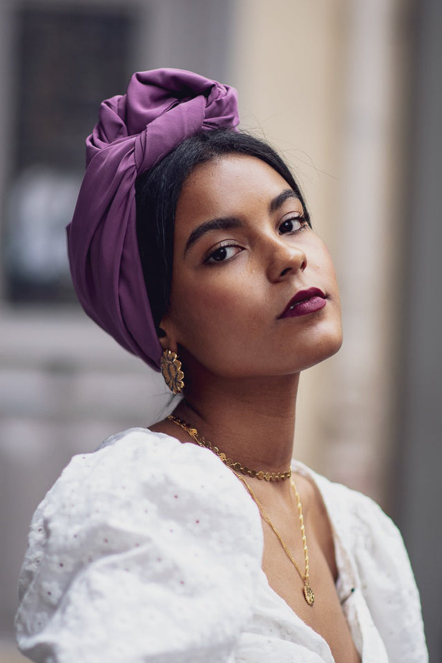 Turbans complets flexibles-Africaine LILAS- Indira de paris