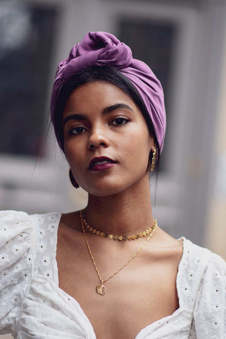 Turbans complets flexibles-Africaine LILAS- Indira de paris