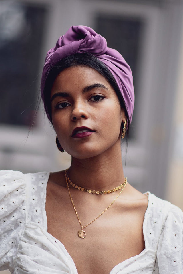 Turbans complets flexibles-Africaine LILAS- Indira de paris