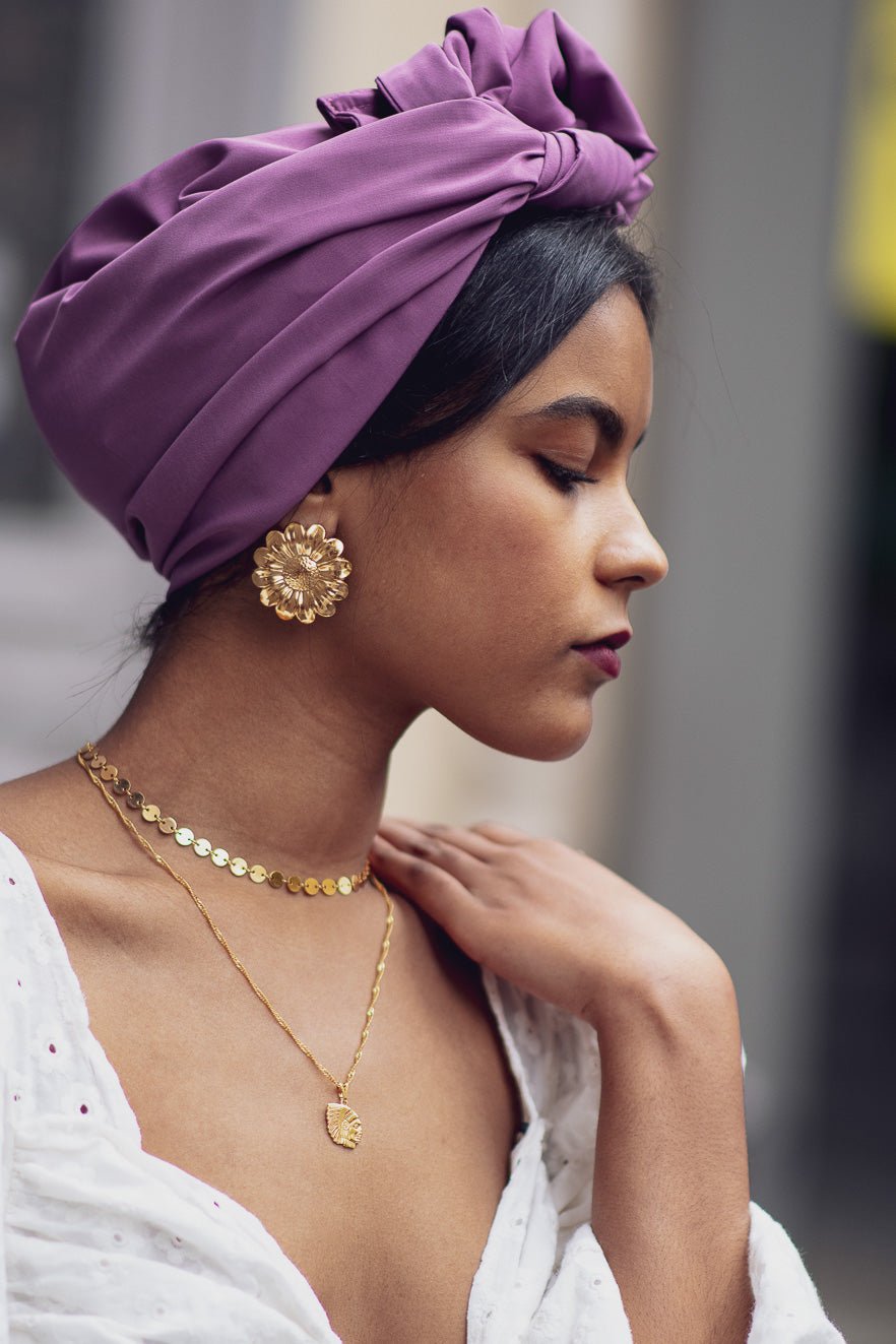 Turbans complets flexibles-Africaine LILAS- Indira de paris
