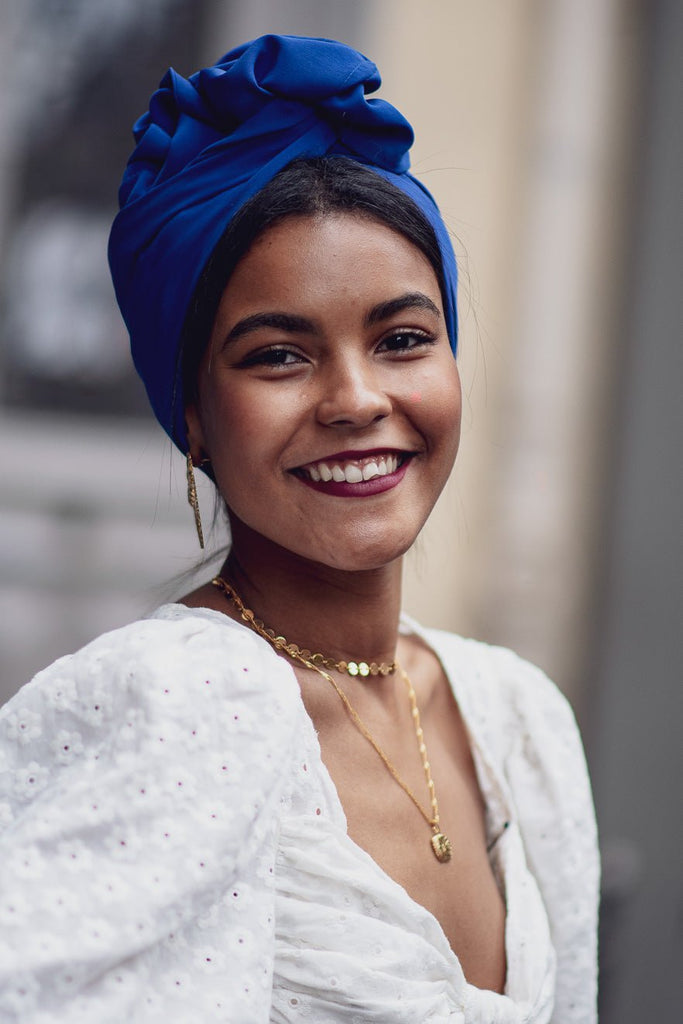 Turbans complets flexibles-Africaine Majorelle- Indira de paris