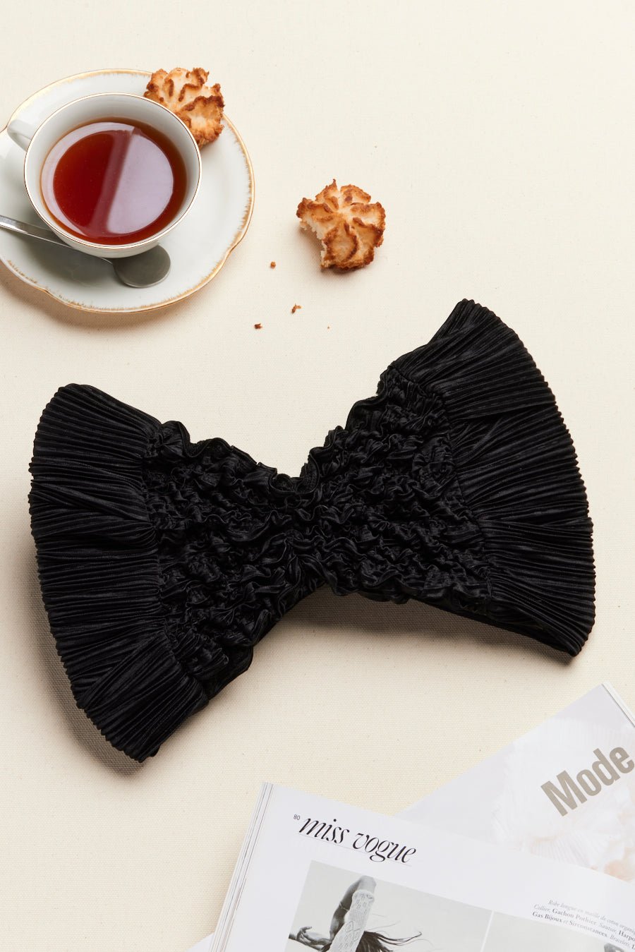 Headbands-DEMI-TURBAN - Californienne - ROMY Noir- Indira de paris