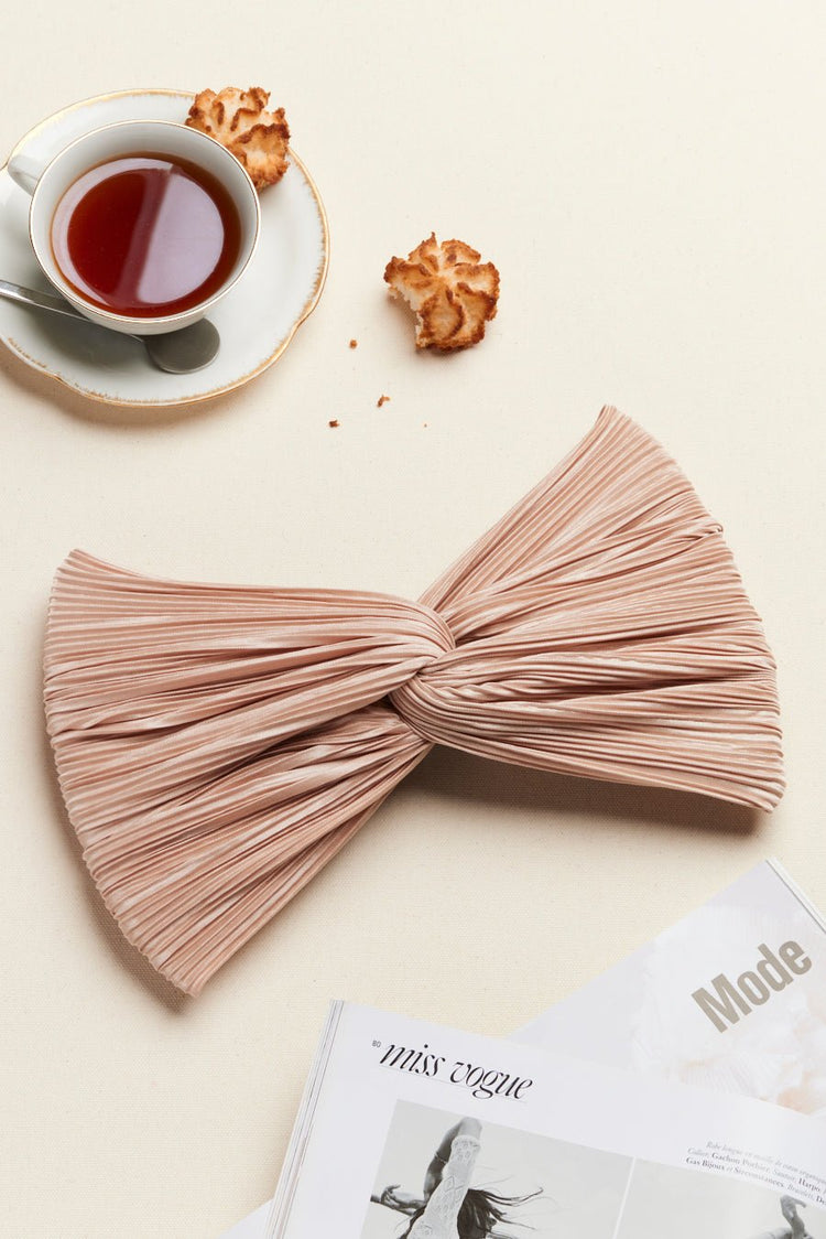 Headbands-DEMI-TURBAN - Californienne - ROMY NUDE- Indira de paris