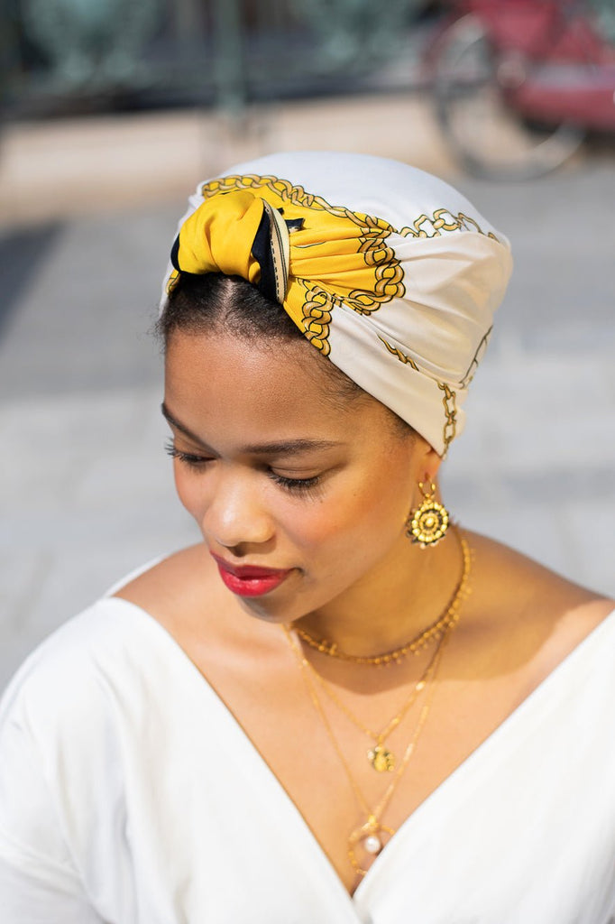 Turbans complets rétro-FOULARD - Parisienne DENISE- Indira de paris