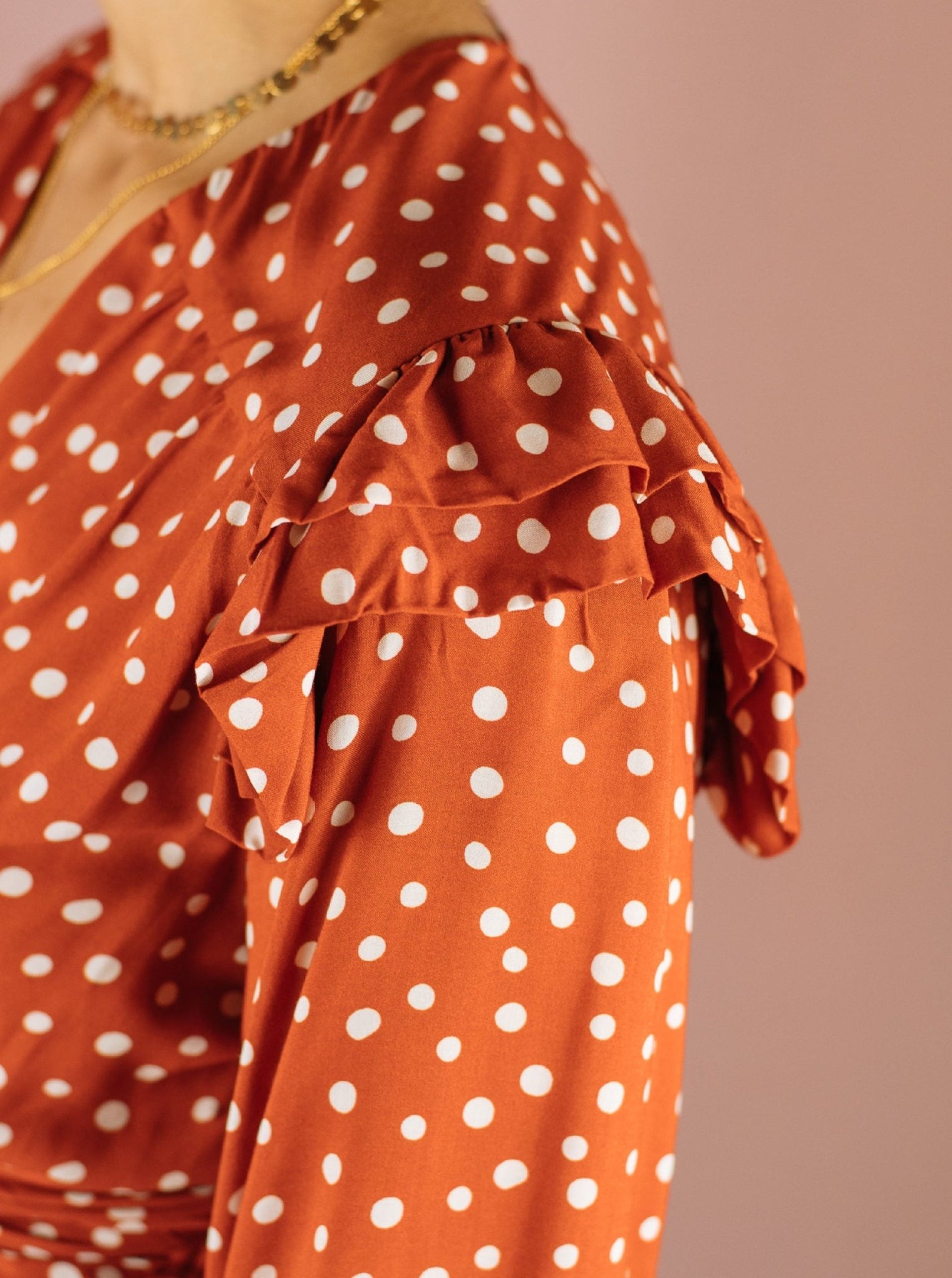 Haut-Top Lizzie - Imprimé terracotta- Indira de paris