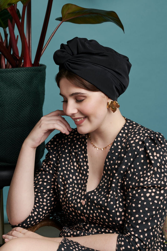 Turbans complets flexibles-TURBAN - Africaine REGLISSE- Indira de paris
