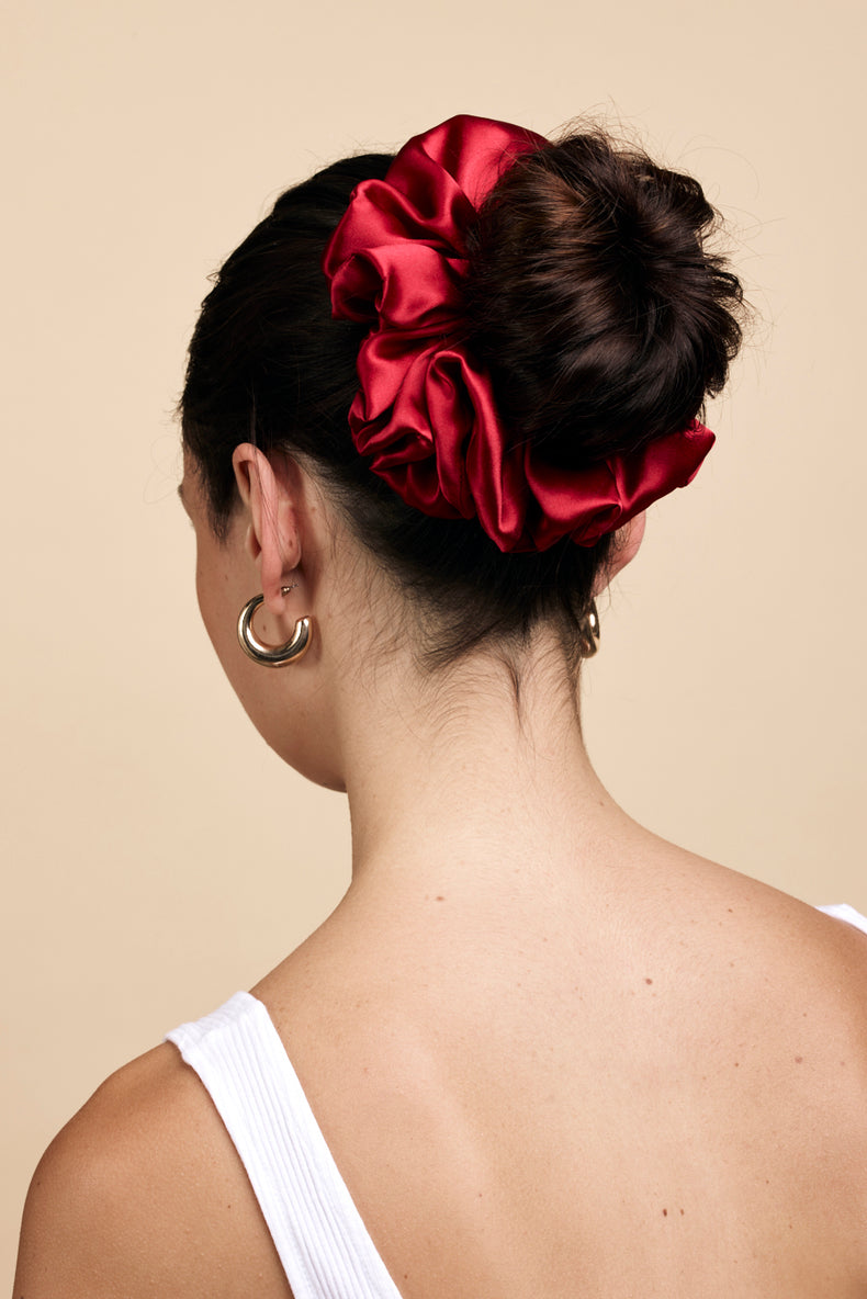 MAXI CHOUCHOU SOIE - RUBIS