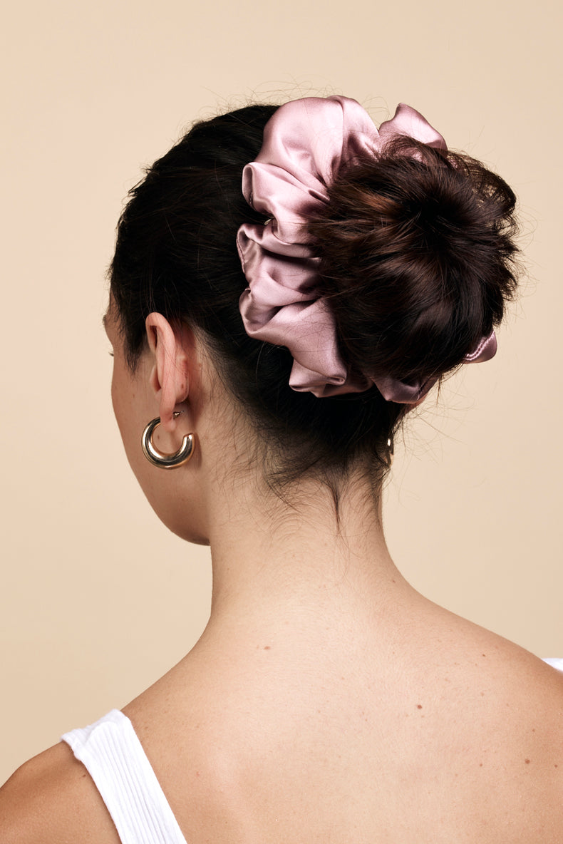 MAXI CHOUCHOU SOIE - MAUVE