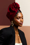 Turbans femme fil métal - AFRICAINE CERISE - Indira de paris