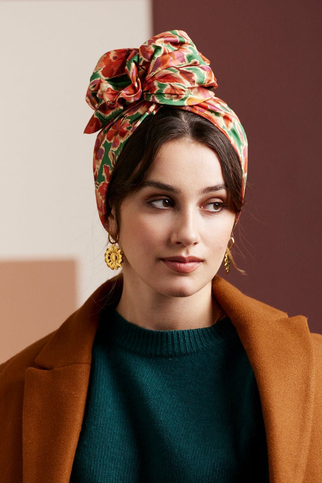 Turbans femme fil métal - AFRICAINE DAHLIA - Indira de paris