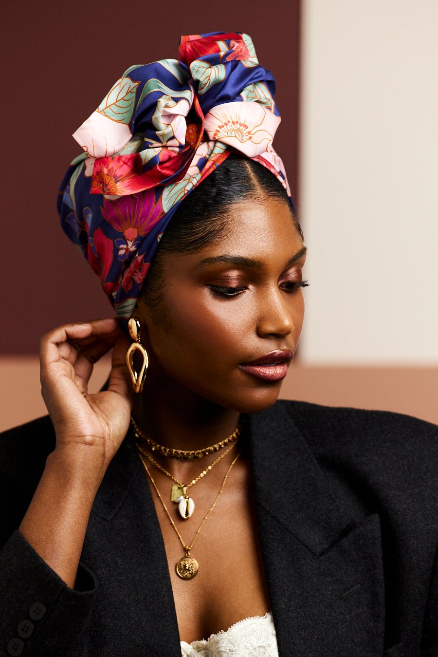 Turbans femme fil métal - AFRICAINE HORTENSIA - Indira de paris