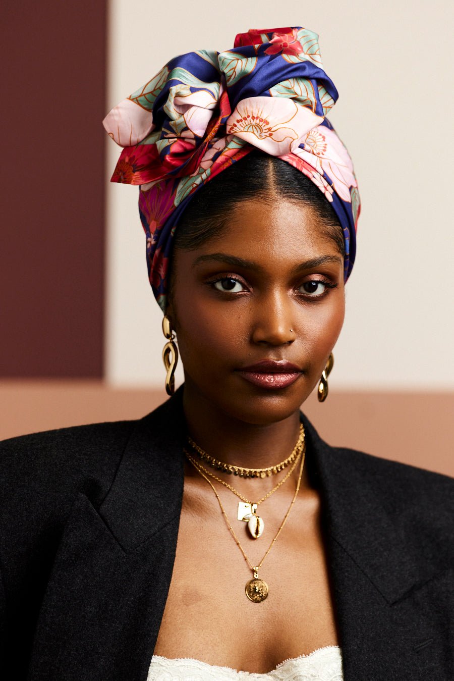 Turbans femme fil métal - AFRICAINE HORTENSIA - Indira de paris