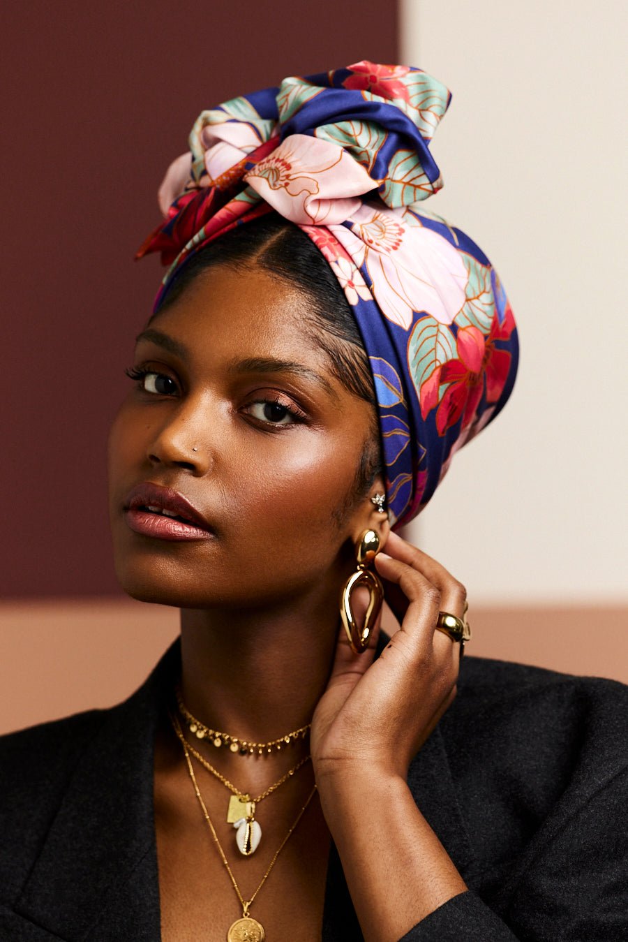 Turbans femme fil métal - AFRICAINE HORTENSIA - Indira de paris