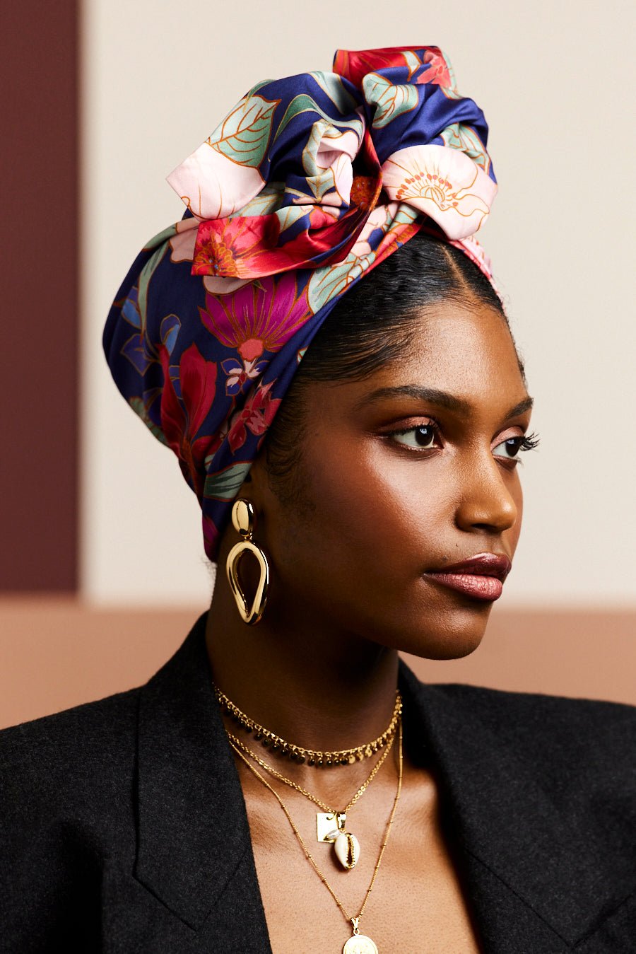 Turbans femme fil métal - AFRICAINE HORTENSIA - Indira de paris