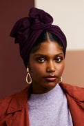 Turbans femme fil métal - AFRICAINE PRUNE - Indira de paris