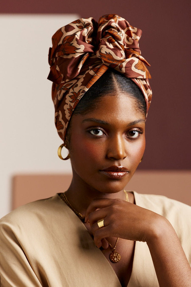 Turbans femme fil métal - AFRICAINE ROKIA - Indira de paris