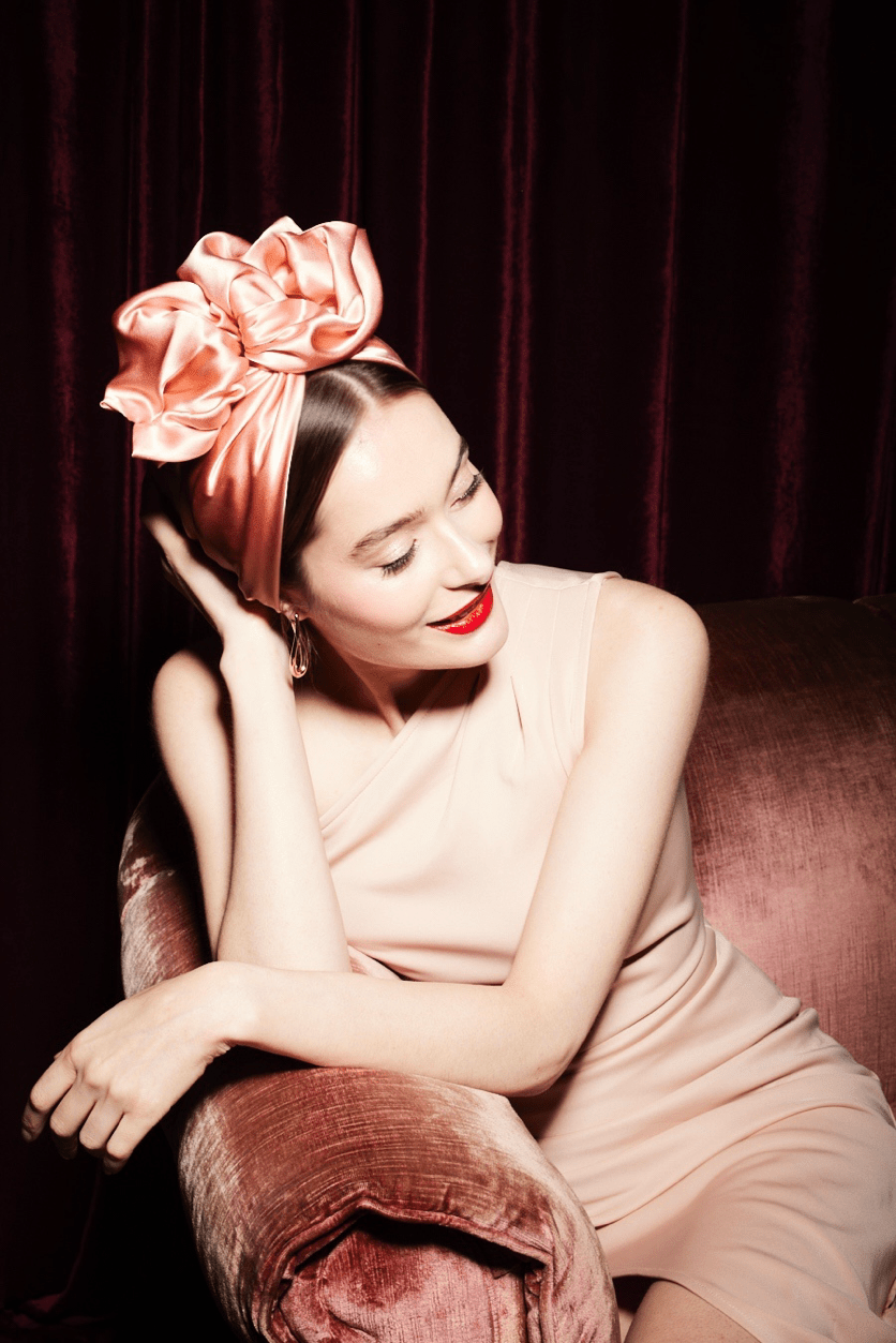 Turbans femme fil métal - AFRICAINE SOIE - CORAIL - Indira de paris