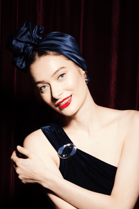 Turbans femme fil métal - AFRICAINE SOIE - MARINE - Indira de paris