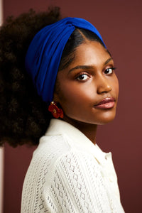 Bandeau cheveux femme - BANDEAU - Californienne BLEU MAJORELLE - Indira de paris