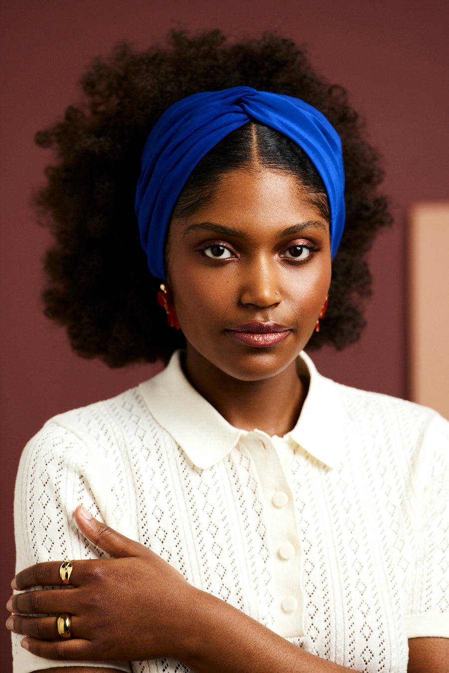 Bandeau cheveux femme - BANDEAU - Californienne BLEU MAJORELLE - Indira de paris