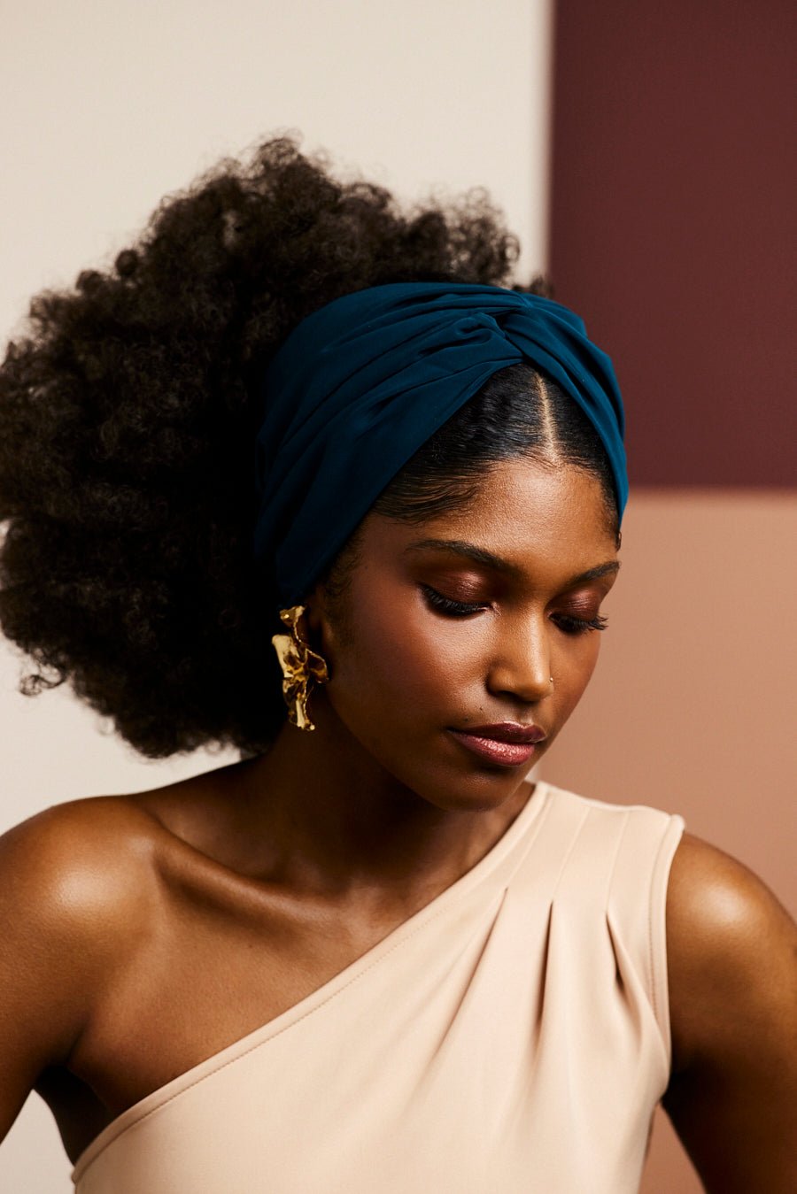 Bandeau cheveux femme - BANDEAU - Californienne BLEU PERSAN - Indira de paris