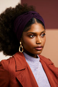 Bandeau cheveux femme - BANDEAU - Californienne PRUNE - Indira de paris