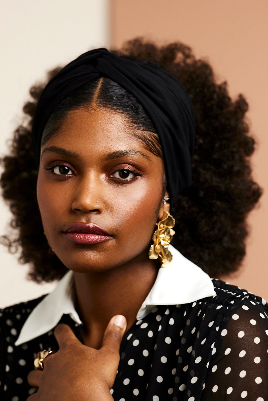 Bandeau cheveux femme - BANDEAU - Californienne REGLISSE - Indira de paris