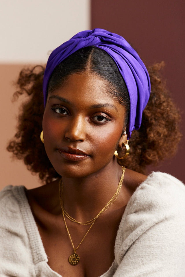 Bandeau cheveux femme - BANDEAU - Californienne - ULTRA VIOLET - Indira de paris