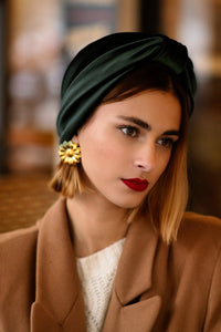 BANDEAU REVERSIBLE VELOURS VERT