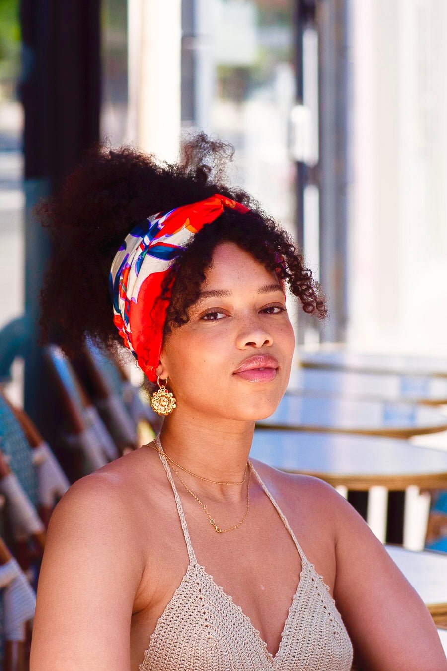 Bandeau cheveux femme - CALIFORNIENNE HYACINTHE - Indira de paris